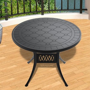 PAGED Aluminum Outdoor Dining Table Elegant Patio Table with Removable Ice Bucket for Patio, Deck, Poolside - 1 of 4