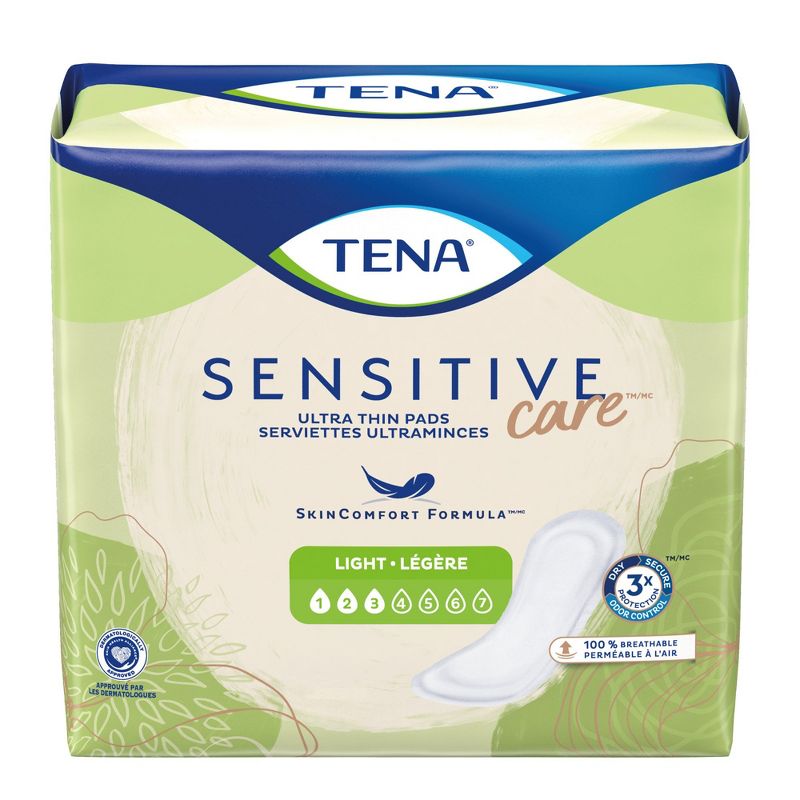 TENA Sensitive Care™ Ultra-Thin Bladder Control Pad, Light Absorbency, 24 Count, 6 Packs, 144 Total, 1 of 5