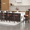 Tangkula 26" Counter Height Swivel Bar Stools Set of 4 w/Back & Faux Leather Seat - 3 of 4