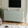 Zstar 6 Drawer Dresser for Bedroom, with Metal Handles - 2 of 4
