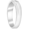 Pompeii3 Mens Princess Cut Diamond Wedding Ring White Gold High Polished Channel Set - 2 of 4