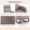 MOONMISS  Modern Linen Glider Chair with Wood Legs and Side Pocket, Rocking Accent Chair with High Back for Living Room Bedroom - 4 of 4