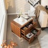 Tangkula 2PCS Nightstand Bedside Side End Table w/ 2 Drawers for Bedroom Living Room - 3 of 4
