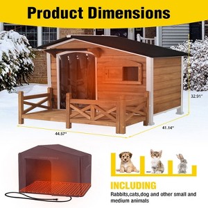 Aivituvin 44.6"L/60.4"L Outdoor Heated Dog House |Metal Frame-AIR7024-IN-HP - 1 of 4