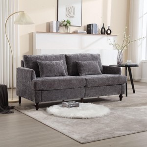 NicBex 69 Inch Loveseat,Modern Chenille Loveseat Sofa with Brown Wood Feets,Upholstered 2-Seater Couch for Living Room - 1 of 4
