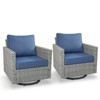 Outdoor Patio Swivel Chair Glider Chair with Removable Cushions for Porch - 3 of 4
