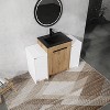 SEVOBAL Bathroom Vanities 48 Inch Freestanding With Ceramic Sink Soft Closing Door for Bathroom, Brown, 47.6"*18.31"*34.25" - 4 of 4