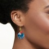 Ross-Simons Italian Blue and Green Murano Glass Fish Drop Earrings With 18kt Gold Over Sterling - 2 of 4