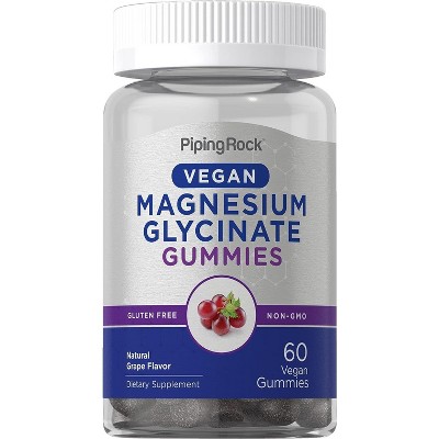 Piping Rock Magnesium Glycinate Gummies | 60 Count | Grape Flavored
