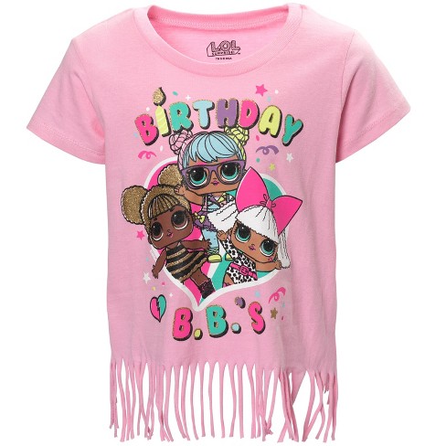 L.o.l. Surprise! Diva Bon Bon Queen Bee Birthday Little Girls T-shirt Pink  7-8 : Target