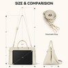 Generic Top Handle Purses for Women Trendy Satchel Bag Suede Vegan Leather Tote Bags - 3 of 4