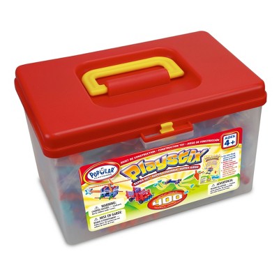 Popular Playthings Playstix Super Set (400 Pieces) - Interlocking Puzzle Building Blocks for Kids