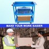 Vynxaria Folding Service Cart with Wheels - Portable 3-Tier Trolley for Home & Business - 4 of 4