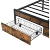 NicBex Bed Frame with Storage,Metal Bed Frame with LED Lights,Upholstered Headboard,2 Drawers,Charging Station,Bedframe No Box Spring Needed,Gray - 4 of 4