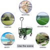 RISOKEYS Outdoor Collapsible Utility Wagon Cart,with Cup Holder, Heavy Duty Foldable Cart for Camping, Beach, Shopping - 150lbs Capacity - 3 of 4