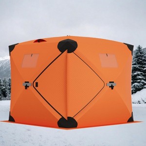 Pop-Up Ice Fishing Tent Insulated Windproof And Warm Available In Multiple Sizes For 4 To 6 People - 1 of 4