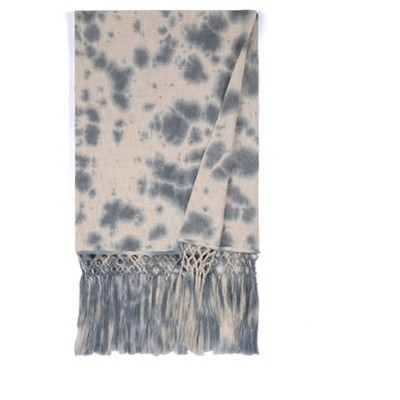 Aria Grey Tie Dye Decorative Throw - Shiraleah