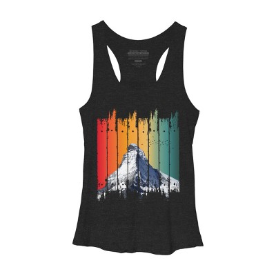 Women's Design By Humans Vintage Snow Mountain Climber By punsalan Racerback Tank Top