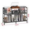 MOEPISY Record Player Stand, Turntable Stand with 3-Compartment Vinyl Storage Cabinet, Holds 300+ Albums - 3 of 4