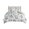 Sapphtopaz 7 Piece Comforter Set Farmhouse Style Seersucker Floral Print with Throw Blanket Reversible Quilt Set - 2 of 4
