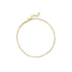 Pure Collection by Ross-Simons Italian 18kt Gold Vermeil Box-Chain Anklet Size 9 - 1 of 4
