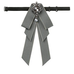 INSPIRE CHIC Women's Ribbon Brooch Rhinestone Bow Ties - 1 of 4