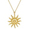Clotth Sun Necklace for Women Vintage Bohemian Spiral Sun Pendant Necklace Unique Gold Statement Sun Necklace Boho Style Jewelry - 2 of 4