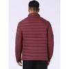 INSPIRE CHIC Men's Winter Solid Color Stand Collar Zipper Quilted Puffer Jacket - 3 of 4