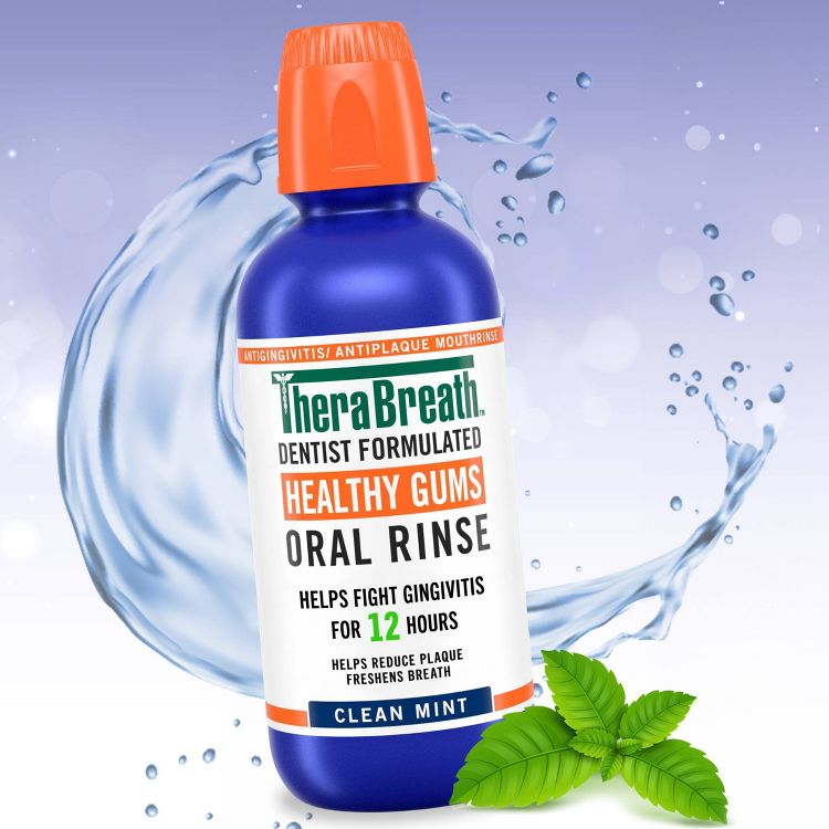 TheraBreath Healthy Gums Mouthwash Antigingivitis - Clean Mint, 2 of 10
