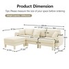 VASIP Boucle Fabric 3-Seater Sofa, Shell-Shaped Armrests & Self-Wrapped Cylindrical Legs, for Living Room & Apartment,Beige - 2 of 4