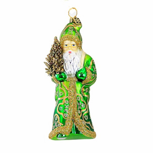 S3350A82 Ceramic Christmas Ornament Dwarf Oliver with Green Hat