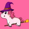Women's Design By Humans Witch Unicorn Halloween T Shirt By thebeardstudio Racerback Tank Top - 2 of 3
