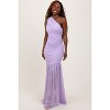 Pinkblush Lavender Ruched Mesh One Shoulder Maternity Maxi Dress - 3 of 3