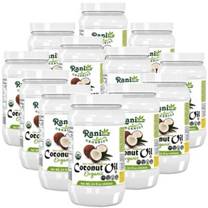 Organic Extra Virgin Coconut Oil - 15 fl oz (444ml) Pack of 12 - Rani Brand Authentic Indian Products - 1 of 4