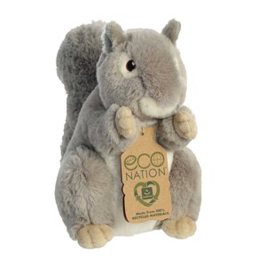 Aurora Small Squirrel Eco Nation Eco-Friendly Stuffed Animal Gray 8" - 1 of 4