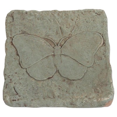 Athens Stonecasting Beige/Brown Concrete 2 in. H Butterfly Stepping Stone - Case of 5