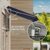 Resenkos Patio Awning, Outdoor Sun Shade Shelter Cover Awnings,10' x 8' Retractable Awning, Patio Awnings, Sunshade Shelter w/ Manual Crank Handle, - 2 of 4