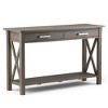NicBex Crisscross Design Narrow Console Table with Storage,Entryway Table with 2 Drawers & Bottom Shelf,Foyer Table for Hallway,Living Room - 3 of 4