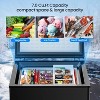 R.W.FLAME 3.5 Cu. Ft. Chest Freezer with 2 Removable Baskets, Defrost Drain, Adjustable Temperature, Energy Efficient, Top Opening Compact Freezer - 3 of 4