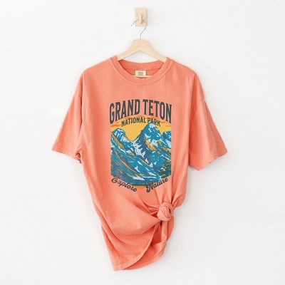 Simply Sage Market Women's Grand Teton National Park Explore More Short Sleeve Garment Dyed Tee