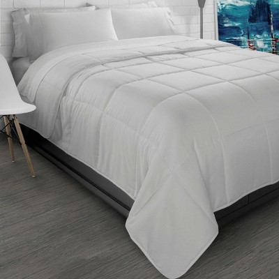 Twin White Microfiber Down-Alternative Comforter