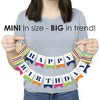 Big Dot of Happiness Cheerful Happy Birthday - Colorful Birthday Party Mini Pennant Banner - Happy Birthday - 3 of 4