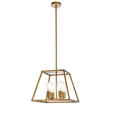 Elegant Lighting Declan 16 inch pendant in brass