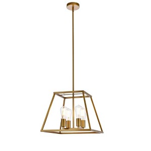 Elegant Lighting Declan 16 inch pendant in brass - 1 of 4