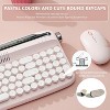 Upgraded Wireless Keyboard, Retro Typewriter Style with Integrated Stand, USB-C/Bluetooth with Cute Round Keycaps for Multi Device for Win/Mac - 3 of 4