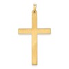 Black Bow Jewelry 14k Yellow Gold 2D Hollow Latin Cross Pendant - 3 of 4