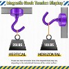 LunaLulinlk Magnetic Hooks, Heay Duty Magnets with Hook for Refrigerator, Magnetic Hook for Cruise Cabins, Classroom, Purple, Pack of 6 - 2 of 4