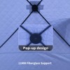 140"x70.8"x79" Insulated Pop Up Ice Fishing Tent - Portable Hub-Style Shelter for 1-8 Persons, Windproof & Warm, Available in Multiple color - 4 of 4