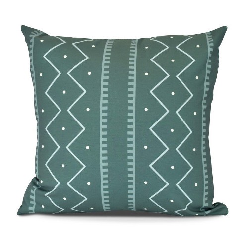 Green White Mud Cloth Print Pillow Throw Pillow 16 X16 E By