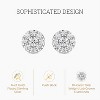 Gilded Lab-Grown Diamond Sterling Silver & 14KT Yellow Gold-Plated Stud Earrings for Women, Round Halo Shaped, 1/4, 1/2, 3/4, 1 Carat Total Weight - 2 of 4